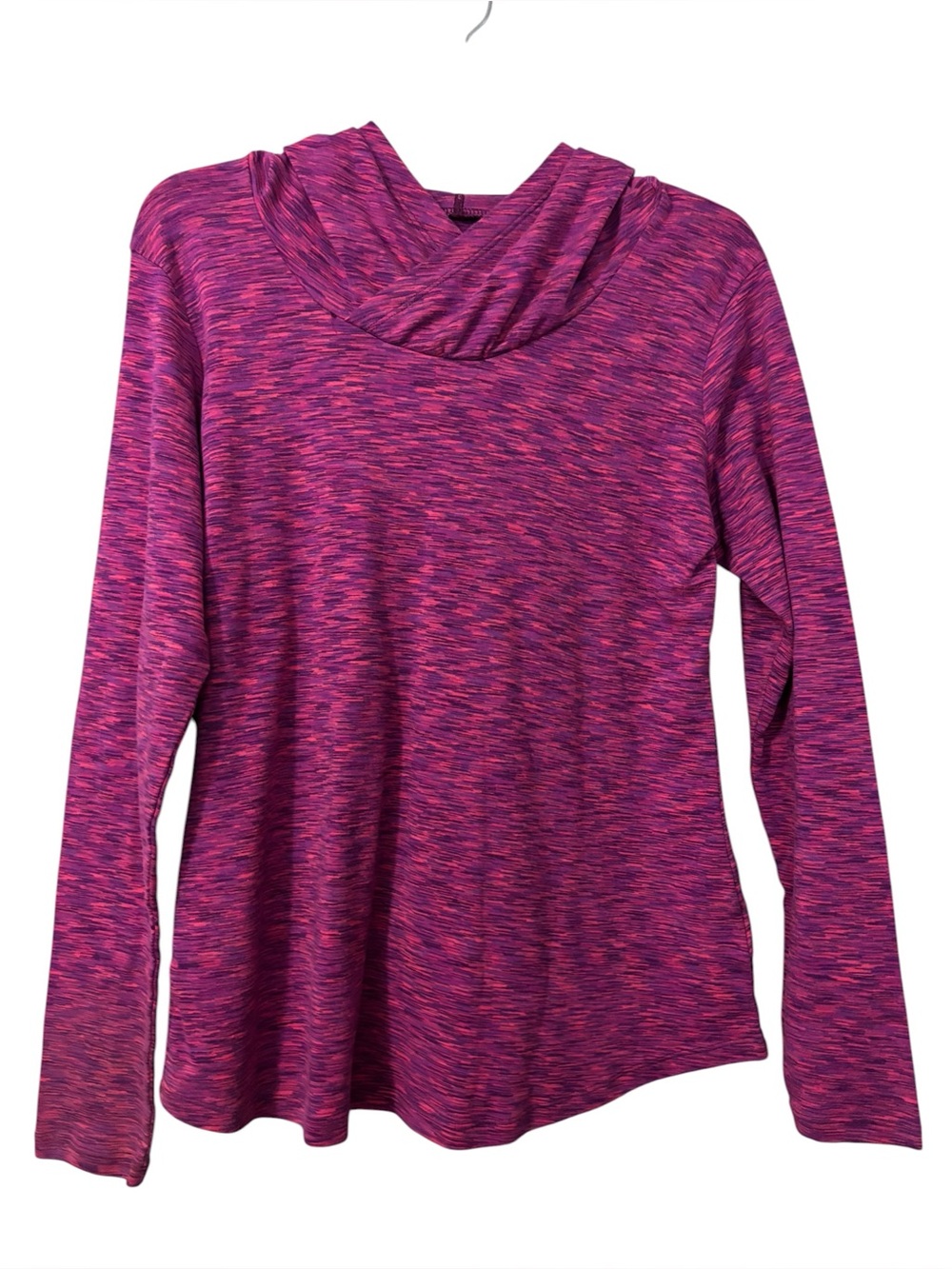 Columbia Heathered Pink-Purple Long Sleeve Hoodie XL
